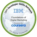 Foundations of Digital Marketing badge, issued by IBM