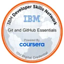 Git and GitHub Essentials badge, issued by IBM